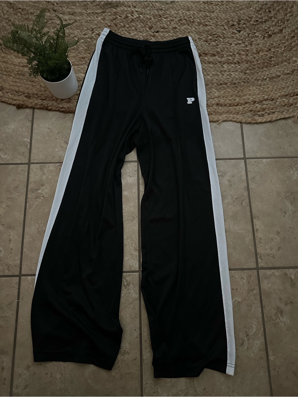 BLACK VS PINK TRACK PANTS